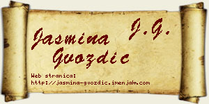 Jasmina Gvozdić vizit kartica